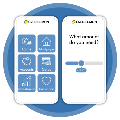 A mobile phone with the registration process for Credilemon